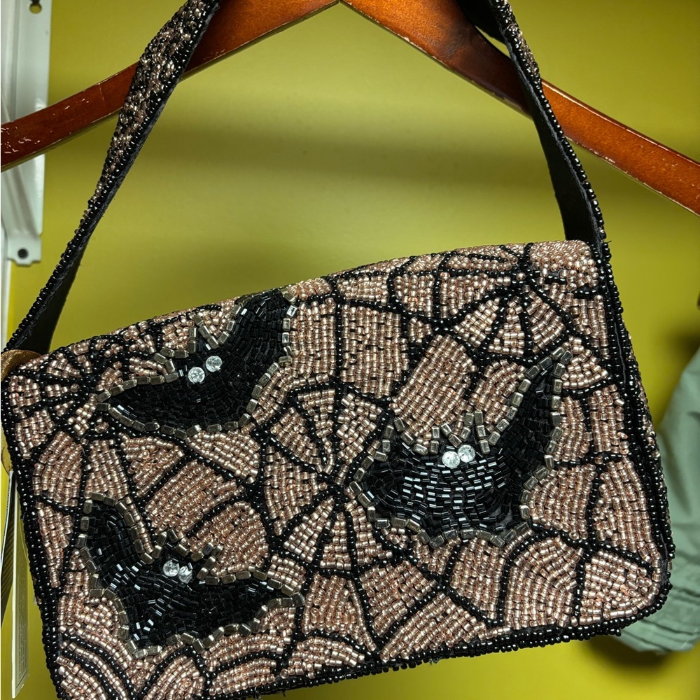 Viral Beaded Women's Bag - Bats and cobwebs - Picture 5 of 7